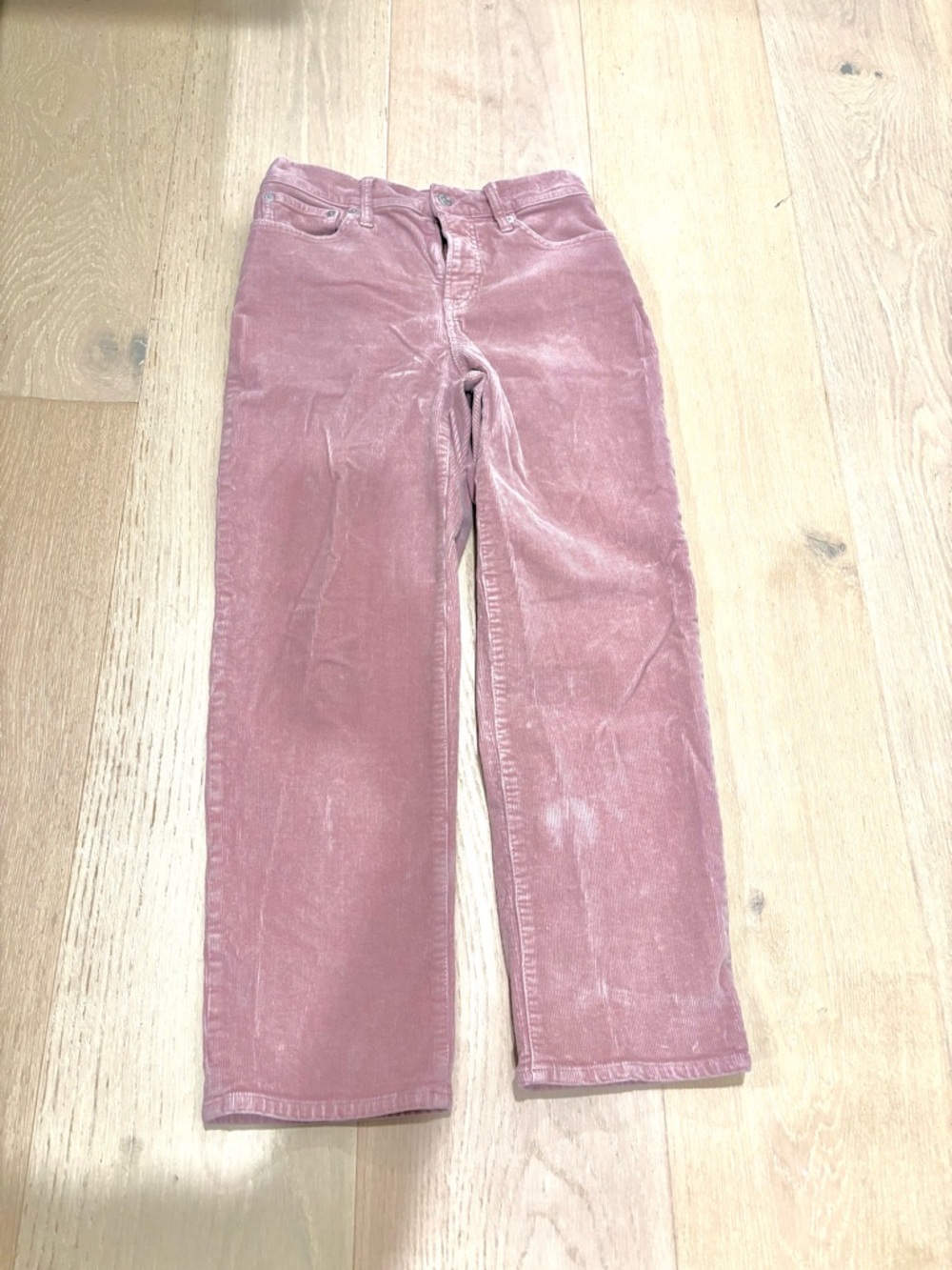 Madewell Perfect Vintage Straight Jean Pink Corduroy Pants